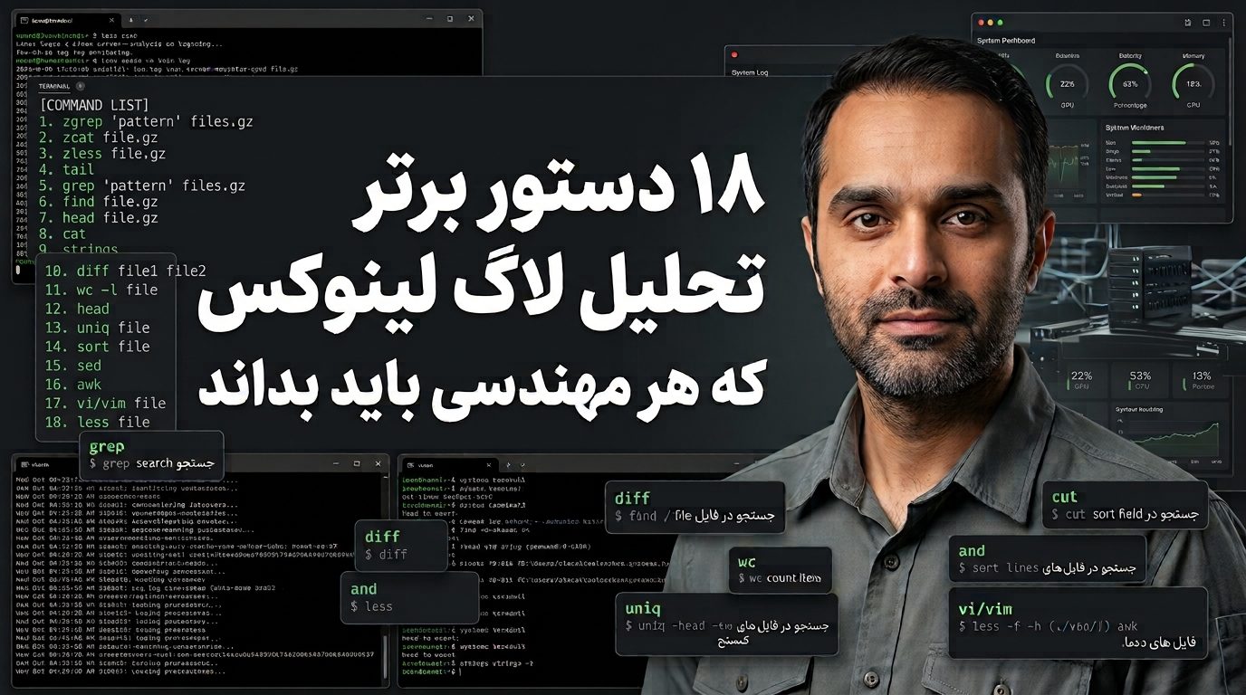 ۱۸ دستور برتر تحلیل لاگ لینوکس که هر مهندسی باید بداند