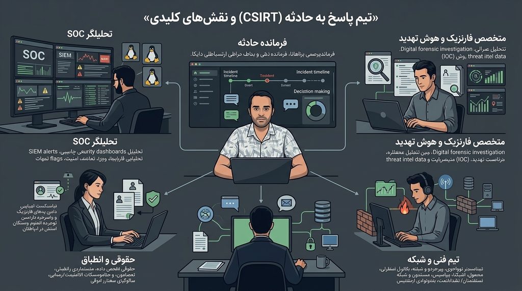تیم پاسخ به حادثه (CSIRT) و نقشهای کلیدی